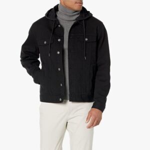 NWOT LRG Men's Lifted Research Collection Hooded Denim Jacket in Size L